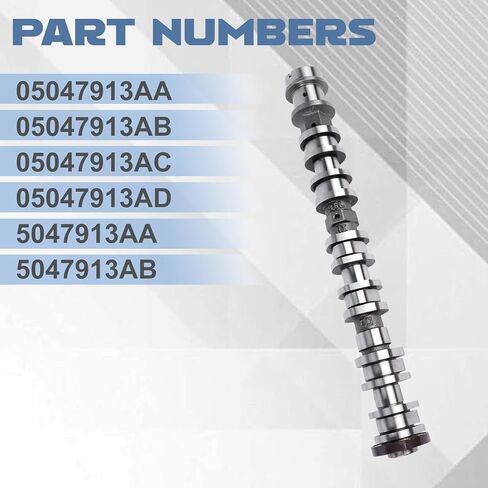5047913AD Right Side Intake Camshaft, Fits for 2016-2024 Grand Cherokee Durango Pacifica Wrangler Ram 1500/2500/3500 3.6L V6, Intake Cam Camshaft Replace 05047913AA 05047913AB in Saudi Arabia