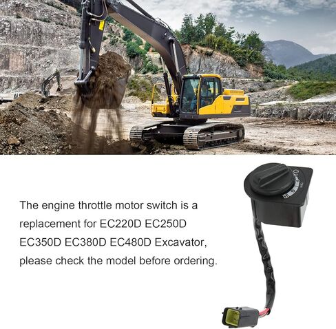 14725311 Selector Control Unit Rotaries Knob Throttle Knob Starter Motor Switch 14725311 Engine Throttle Selector Unit for EC220D EC250D EC350D EC380D EC480D Excavator in Saudi Arabia