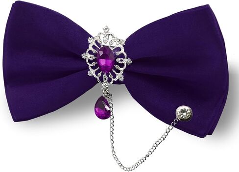 Mens Bow Tie, Adjustable Pre-tied Bowties Men with Rhinestone Chain for Suit Tuxedo Wedding Banquet Party Concert in Saudi Arabia