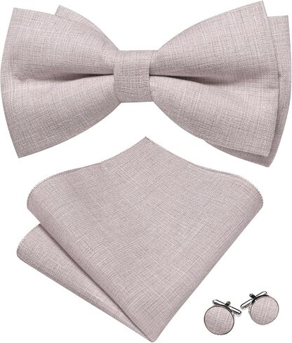 Man Bow Tie Set Classic Pre-Bow Ties Handkerchief Cufflinks for Men Wedding Party in Saudi Arabia
