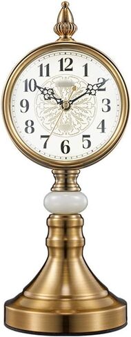 Sitting Room Clock Table Pendulum Metal Plated Copper Bedside Silent in Saudi Arabia