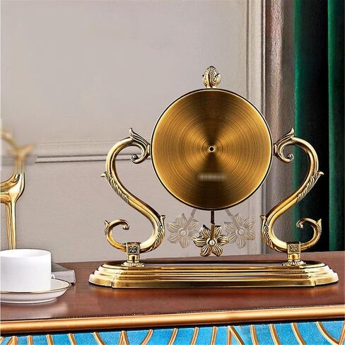 Metal Living Room Seat Clock Quartz Ornaments Chinese Desktop with Pendulum Bell in Saudi Arabia