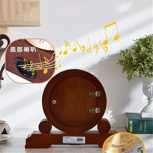 Solid Wood Seat Clock Living Room Family Hour Desktop Chinese Retro Table in Saudi Arabia