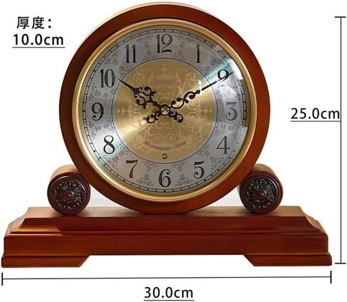 Solid Wood Seat Clock Living Room Family Hour Desktop Chinese Retro Table in Saudi Arabia