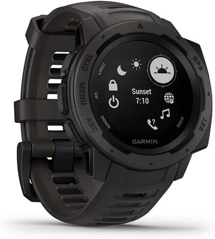 Garmin Instinct, GPS Watch, Graphite, Refurbished in Saudi Arabia