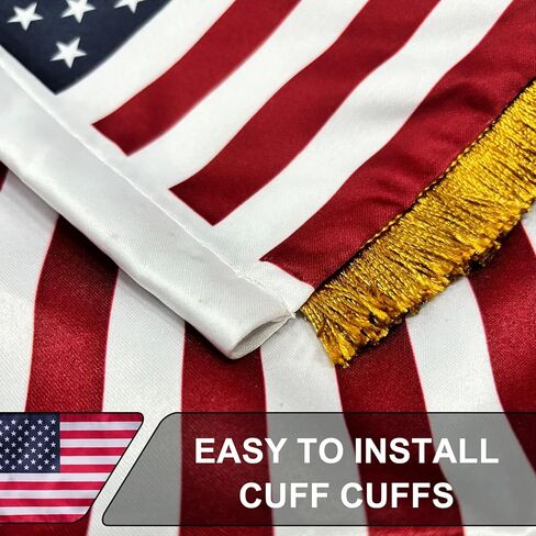 AZCOVER American Desk Flag Set with Fringe 7.8x11.8 Inch, Small USA Flags with Fringe Desktop Flag for Office, Double Sided Table Banner with Adjustable Metal Stand Base in Saudi Arabia
