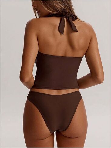 SweatyRocks Women's Two Piece Tankini Swimsuit Starfish Cowl Neck Halter Bathing Suit Swimwear in Saudi Arabia