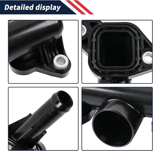 شفة مخرج مبرد المحرك DL3Z8C368A مناسبة لفورد إكسبيديشن F-150 Transit-150 Transit-250 Transit-350 HD 2013-2025؛ لنكولن نافيجيتور 2015-2017 مبيت ترموستات التبريد DL3Z-8C368-A in Kuwait