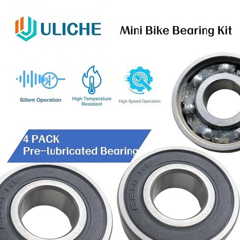 مجموعة محمل عجلة الدراجة الأمامية الخلفية الصغيرة لكولمان Minibike CT200U CT200U-EX BT200X Baja Warrior MB200 MB165 Massimo Predator 212cc 196cc 6.5hp Powersports Parts 6202RS محامل سلسلة الموتر in Kuwait