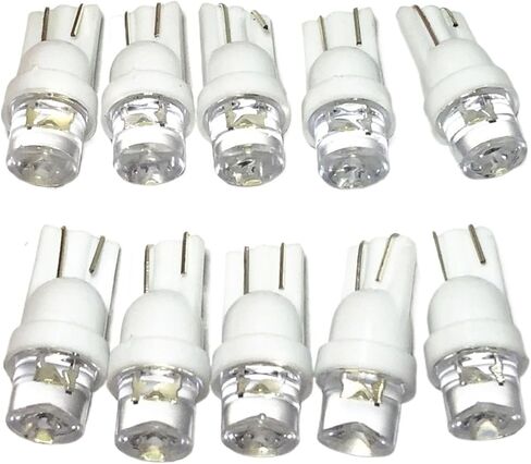 10 قطعة أضواء السيارة T10 LED 194 168 SMD لـ W5W إسفين الجانب لمبات مصباح 12 فولت لمبة وقوف السيارات أضواء التخليص الخارجية للسيارة (أصفر) in Kuwait