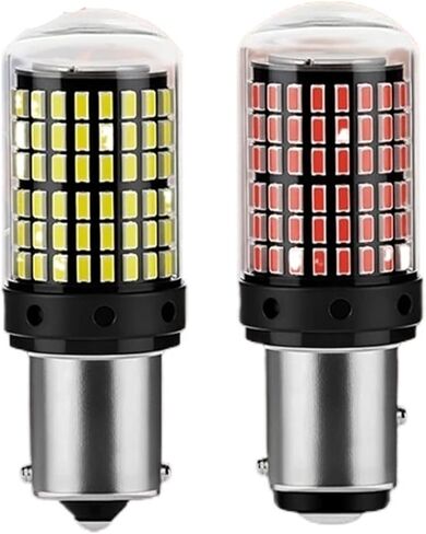 1/2 قطعة سيارة عكس إشارة أضواء النهار Drl 1156 1157 144SMD بدوره الذيل لمبة الفرامل وقوف السيارات مصباح أحمر فائق السطوع (1 قطعة، RED_1157 BAY15D P21/5W) in Kuwait