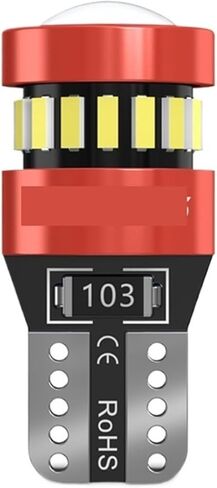 2x فلاش ستروب W5W T10 LED Canbus مصابيح كهربائية وقوف السيارات إسفين أضواء التخليص أحمر أصفر جليدي أزرق عدسة لا خطأ 12 فولت (أخضر ليموني) in Kuwait