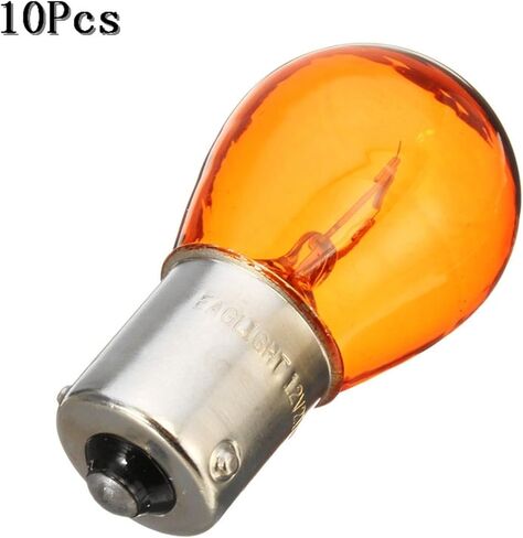 10pcs/Set 1156 BAU15S PY21W Car Indicator Light Brake Reverse Lamp Parking Light Amber Yellow Halogen Lamp DC 12V LED Bulbs in Saudi Arabia