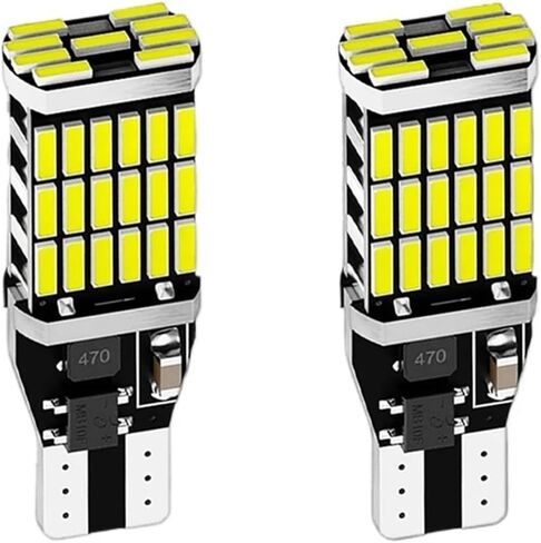 2/4/8 قطعة CANBUS 921 T15 W16W LED لمبات 12 فولت 24 فولت 4014-45SMD 6500K مشرق ذيل السيارة عكس أضواء احتياطية لوقوف السيارات (2 قطعة) in Kuwait