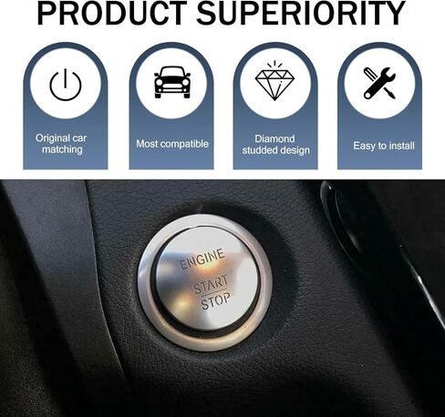 Engine Start Stop Button Switch, OEM# A2215450514 A2215450714 2215450714 Automotive Pushbutton Switches Replacement for Benz All Series (Silver) in Saudi Arabia