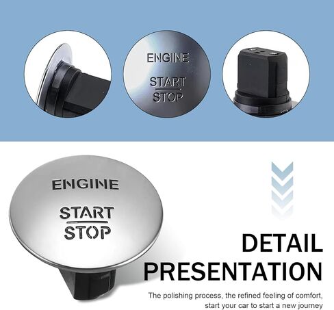 Engine Start Stop Button Switch, OEM# A2215450514 A2215450714 2215450714 Automotive Pushbutton Switches Replacement for Benz All Series (Silver) in Saudi Arabia