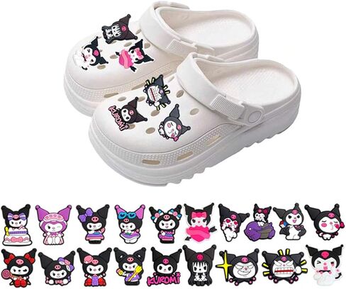 10/19/25/30 قطعة دلايات الأحذية Kawaii الوردي القط الأزرق الكلب إكسسوارات الأحذية ديكريشن لتقوم بها بنفسك الصنادل in Kuwait