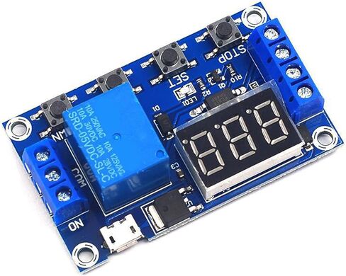 دائرة مؤقت مدمجة مع نطاقات توقيت قابلة للتعديل ومتانة DC6-30V وحدة ترحيل USB 5 فولت طاقة قابلة للتعديل in Kuwait