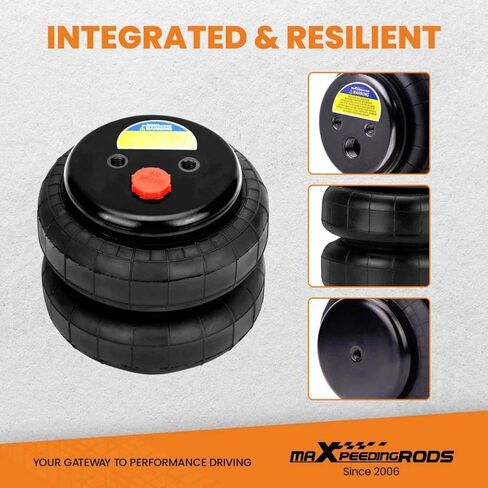 أكياس تعليق ركوب الهواء زوج 2X 2500lb 1/2 بوصة Npt منفذ واحد متوافق مع F150 in Kuwait