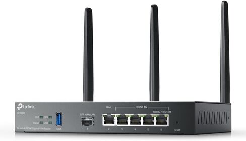 تي بي لينك ER7212PC | جهاز التوجيه Omada، PoE Switch & Controller 3-in-1 Gigabit VPN Router | ما يصل إلى 4 شبكات WAN | 8 PoE+ منفذ LAN @ 110 وات | بدون مروحة | سهلة التركيب | توازن التحميل in Kuwait