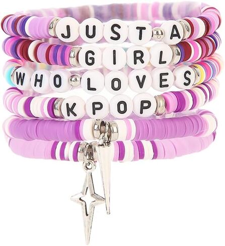 سوار K-pop Merch للفتيات المراهقات والنساء، هدايا موسيقية لمحبي K-pop، هدايا سوار Kpop للفتيات ديكورات حفلات أعياد الميلاد، هدايا BFF للديكور للمعجبين in Kuwait