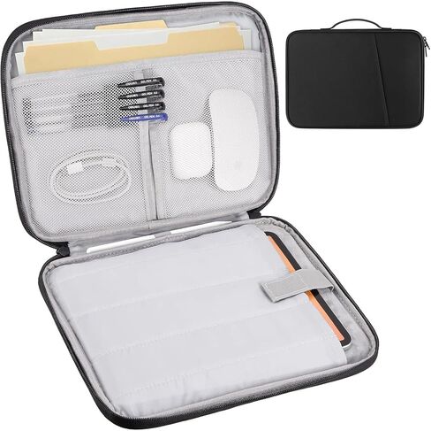 حقيبة تابلت للنساء، حافظة مبطنة لجهاز iPad Pro 12.9 M2/M1/2018-2020، Surface Pro 9/8/X، 12.4 بوصة Galaxy Tab S9+/S8+ (PU-Pink12.9) in Kuwait