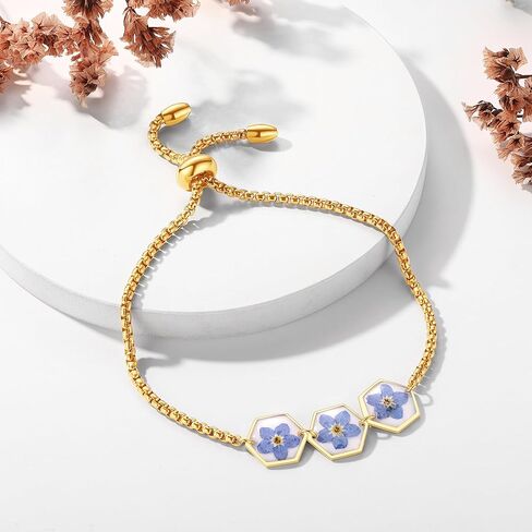 Forget-Me-Not Friendship Bracelets | Friendship Jewelry Gifts for Women Bestie | Galentines Valentines Birthday Mothers Day Christmas Graduation Gift in Saudi Arabia