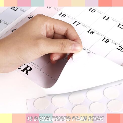 2026 Wall Calendar - Yearly Wall Calendar 2026, January 2026 - December 2026, 34.3" x 22.8" (Open), Vertical, Double-Sided Round Stickers, Blocks and Holidays - Beautiful Layout in Saudi Arabia