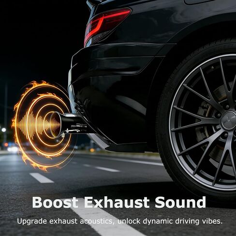 Turbo Whistle for Exhaust Pipe, 2PCS Exhaust Whistle for Car, 2XL Aluminum Alloy Universal Exhaust Muffler, Turbo Sound Pipe Whistle for SUV Sedan Truck, Car Roar (Black) in Kuwait