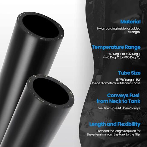 خرطوم تعبئة وقود البنزين 24710، مع 4 مشابك، القطر الداخلي 1 1/2 بوصة، خرطوم الوقود المقوى (زاوية 45 درجة، القطر الداخلي 1 1/2 بوصة) in Kuwait