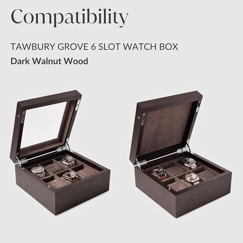 TAWBURY Watch Pillows - Pack of 6 X-Small 'M' Shaped Cushions for 5.5 to 6.9-inch Wrists, 2-inches Wide, Compatible with our Grove Dark Walnut Watch Boxes (Brown) in Saudi Arabia