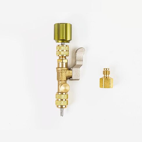 أداة تثبيت إزالة صمام Elitech الأساسية لHVAC VCRT-1، أداة صمام شريدر AC مع محول نحاسي مزدوج الحجم SAE 1/4 و5/16 متوافق مع R22 R12 R410 R32 R404 R407 مع قلوب الصمامات in Saudi Arabia