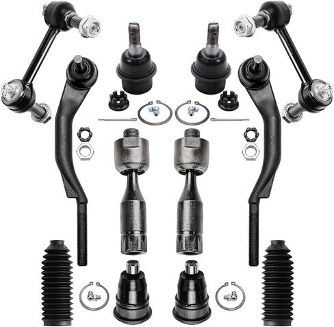 Detroit Axle - 2WD Front 8pc Suspension Kit for 2000-2002 Dodge Ram 2500 3500, 2001 Outer Inner Tie Rod Ends Lower Upper Ball Joints Replacement in Saudi Arabia