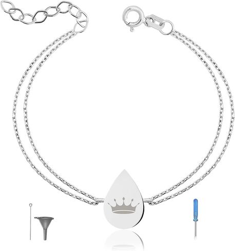 سوار جرة قطرة قابل للنقش، سوار حامل رماد حرق الجثث من الذهب عيار 14 قيراط، تذكار تذكاري لرماد الحيوانات الأليفة، بطول 6 بوصات إلى 9 بوصات in Kuwait