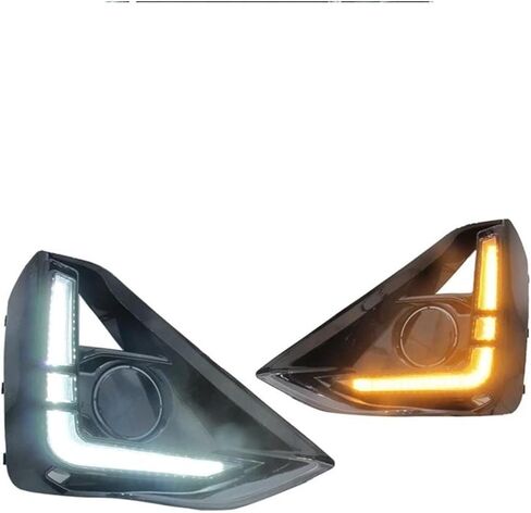 For Isuzu For D-Max 2023 2024 Dynamic Turn Signal Car DRL Daytime Running Light Fog Lamp White+Yellow Light-A38G Mirror Indicator Light in Saudi Arabia