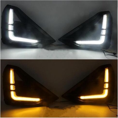 For Isuzu For D-Max 2023 2024 Dynamic Turn Signal Car DRL Daytime Running Light Fog Lamp White+Yellow Light-A38G Mirror Indicator Light in Saudi Arabia