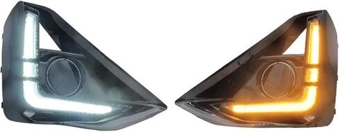 For Isuzu For D-Max 2023 2024 Dynamic Turn Signal Car DRL Daytime Running Light Fog Lamp White+Yellow Light-A38G Mirror Indicator Light in Saudi Arabia