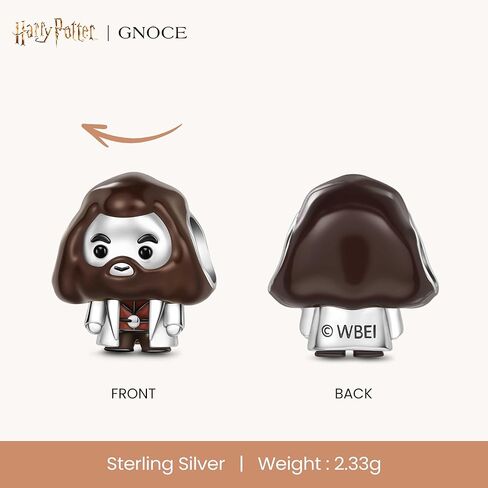 GNOCE هاري بوتر Rubeus Hagrid سحر سوار للنساء، S925 الفضة الاسترليني المتدلية سحر للنساء زوجة، عيد الحب، مجوهرات عيد الأم in Kuwait