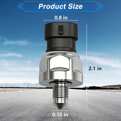 FUSCH Fuel Pressure Sensor Fuel Rail Pressure Regulator Compatible with Chevy Camaro Colorado Equinox Impala Orlando/GMC Canyon Terrain/Buick LaCrosse/Cadillac ATS 2011-2017 Replace#: 12635273 5PP11-4 in Saudi Arabia