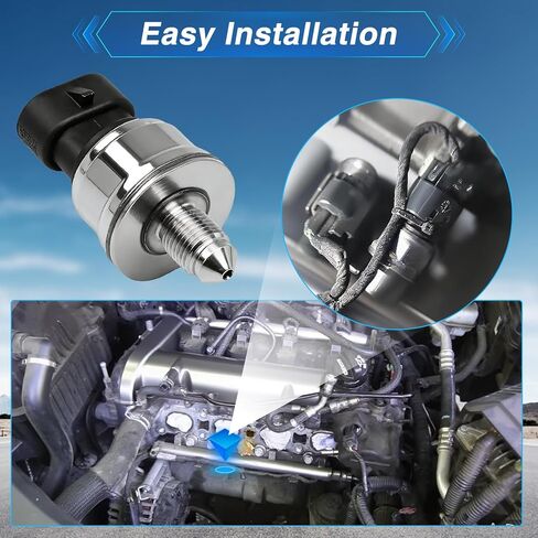 FUSCH Fuel Pressure Sensor Fuel Rail Pressure Regulator Compatible with Chevy Camaro Colorado Equinox Impala Orlando/GMC Canyon Terrain/Buick LaCrosse/Cadillac ATS 2011-2017 Replace#: 12635273 5PP11-4 in Saudi Arabia