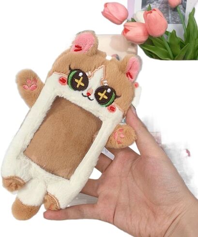 Card Holder, Cute Plush Postcard Sleeve with Photocard Holder, ID Credit Case, Card Bag Film Card Display Pendant for Boys and Girls in Saudi Arabia