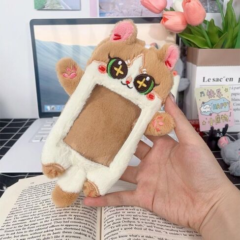 Card Holder, Cute Plush Postcard Sleeve with Photocard Holder, ID Credit Case, Card Bag Film Card Display Pendant for Boys and Girls in Saudi Arabia