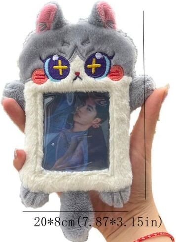Card Holder, Cute Plush Postcard Sleeve with Photocard Holder, ID Credit Case, Card Bag Film Card Display Pendant for Boys and Girls in Saudi Arabia