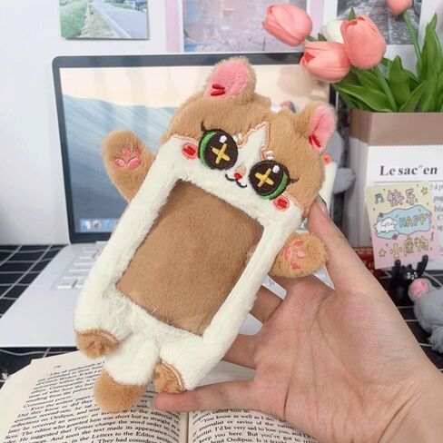 Card Holder, Cute Plush Postcard Sleeve with Photocard Holder, ID Credit Case, Card Bag Film Card Display Pendant for Boys and Girls in Saudi Arabia