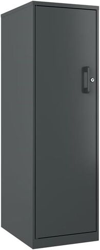 Hirsh Industries Space Solutions Metal 3 Shelf Personal Storage Locker Cabinet, Charcoal, Fully Assembled in Saudi Arabia