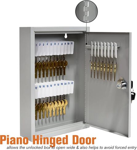 خزانة مفاتيح من BankSupplies STEELMASTER 30 | صندوق مفاتيح التحكم بقفل واحد | هيكل فولاذي ملحوم مقاس 22 | مقاومة للخدش | علامات مفاتيح قابلة للكتابة لسهولة التعرف عليها in Kuwait