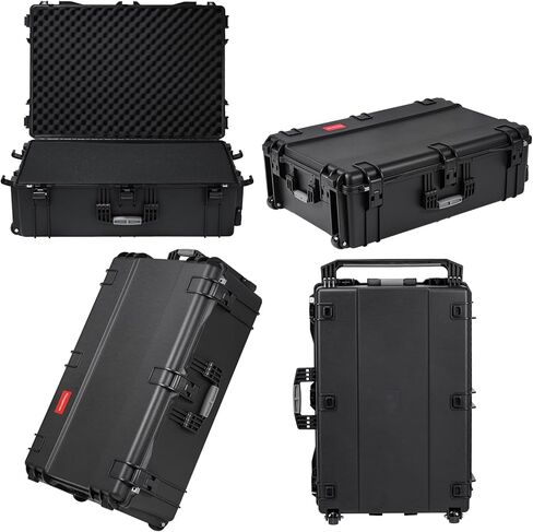 Regetek Waterproof Hard Case, Multi-Purpose Protective Case with Customizable Pick and Pluck Foam for Camera, Camcorder Drone, IP67, Shockproof Waterproof, Dust-proof, Crush-proof,21.85" x 18.11" x 7.08" in Kuwait