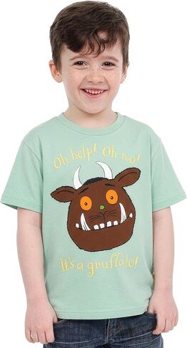 قميص Gruffalo للأولاد، تي شيرت للأطفال بطباعة خلفية، قمصان قطنية قصيرة الأكمام للأولاد in Kuwait