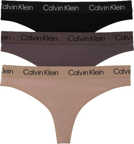 Calvin Klein womens Cotton Stretch Renewed Thong Panties, 3 Pack in Saudi Arabia