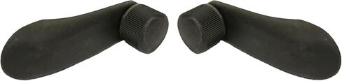 New Front Rear Window Crank Right Passenger and Left Driver Side Textured Black Plastic Replacement for Chevy Silverado 1999-2023 / for GMC Sierra 1999-2024 Replaces OE 20980650 | GM1355100 in Saudi Arabia
